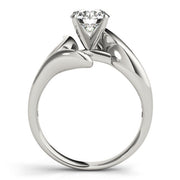 Cherished Solitaires Any Shape Round Diamond Engagement Ring in 10K/14K gold and platinum with certified lab-grown or natural diamonds