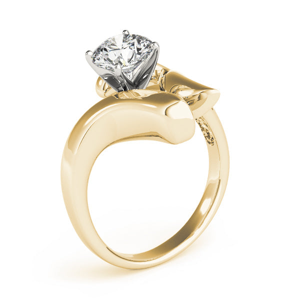 Cherished Solitaires Any Shape Round Diamond Engagement Ring in 10K/14K gold and platinum with certified lab-grown or natural diamonds