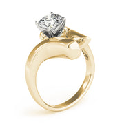 Cherished Solitaires Any Shape Round Diamond Engagement Ring in 10K/14K gold and platinum with certified lab-grown or natural diamonds