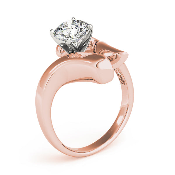 Cherished Solitaires Any Shape Round Diamond Engagement Ring in 10K/14K gold and platinum with certified lab-grown or natural diamonds