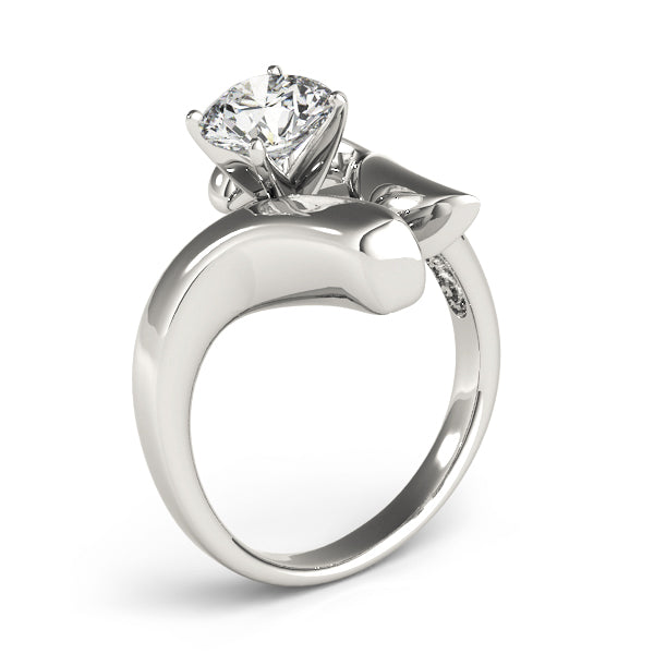 Cherished Solitaires Any Shape Round Diamond Engagement Ring in 10K/14K gold and platinum with certified lab-grown or natural diamonds