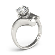 Cherished Solitaires Any Shape Round Diamond Engagement Ring in 10K/14K gold and platinum with certified lab-grown or natural diamonds