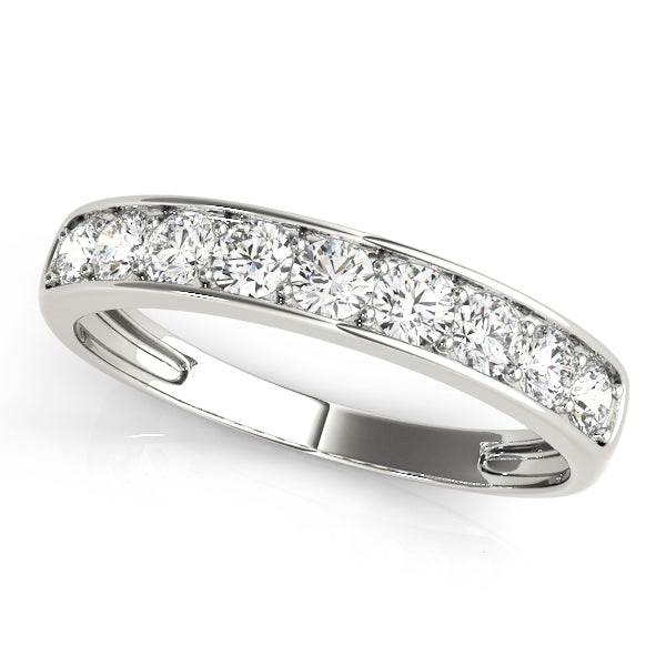 Channel Set Half Eternity Ring in 10K/14K gold and platinum with certified lab-grown or natural diamonds