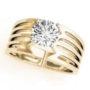 Timeless Solitaires Any Shape Round Diamond Engagement Ring in 10K/14K gold and platinum with certified lab-grown or natural diamonds