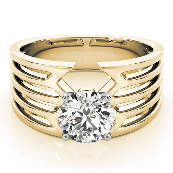 Timeless Solitaires Any Shape Round Diamond Engagement Ring in 10K/14K gold and platinum with certified lab-grown or natural diamonds