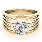 Timeless Solitaires Any Shape Round Diamond Engagement Ring in 10K/14K gold and platinum with certified lab-grown or natural diamonds