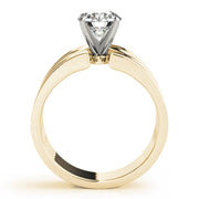 Timeless Solitaires Any Shape Round Diamond Engagement Ring in 10K/14K gold and platinum with certified lab-grown or natural diamonds
