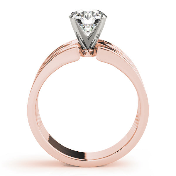Timeless Solitaires Any Shape Round Diamond Engagement Ring in 10K/14K gold and platinum with certified lab-grown or natural diamonds