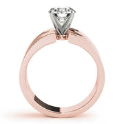Timeless Solitaires Any Shape Round Diamond Engagement Ring in 10K/14K gold and platinum with certified lab-grown or natural diamonds
