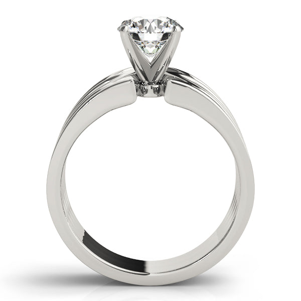 Timeless Solitaires Any Shape Round Diamond Engagement Ring in 10K/14K gold and platinum with certified lab-grown or natural diamonds