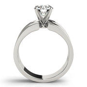 Timeless Solitaires Any Shape Round Diamond Engagement Ring in 10K/14K gold and platinum with certified lab-grown or natural diamonds