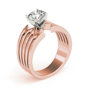 Timeless Solitaires Any Shape Round Diamond Engagement Ring in 10K/14K gold and platinum with certified lab-grown or natural diamonds