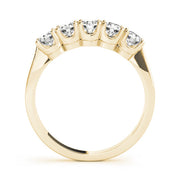 5-Stone Half Eternity Ring in Gold & Platinum
