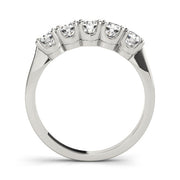 5-Stone Half Eternity Ring in Gold & Platinum