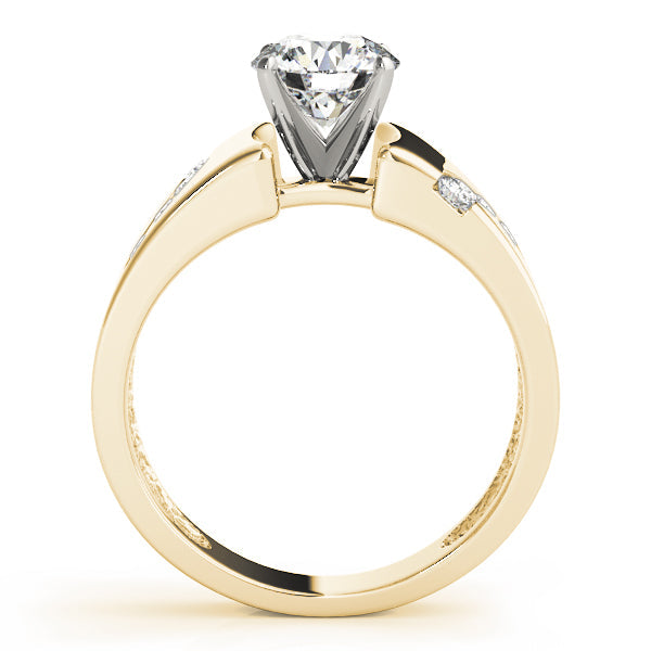 Vintage-Inspired Remounts Round Diamond Engagement Ring in 10K/14K gold and platinum with certified lab-grown or natural diamonds
