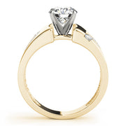 Vintage-Inspired Remounts Round Diamond Engagement Ring in 10K/14K gold and platinum with certified lab-grown or natural diamonds