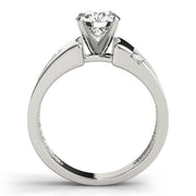 Vintage-Inspired Remounts Round Diamond Engagement Ring in 10K/14K gold and platinum with certified lab-grown or natural diamonds
