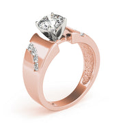 Vintage-Inspired Remounts Round Diamond Engagement Ring in 10K/14K gold and platinum with certified lab-grown or natural diamonds