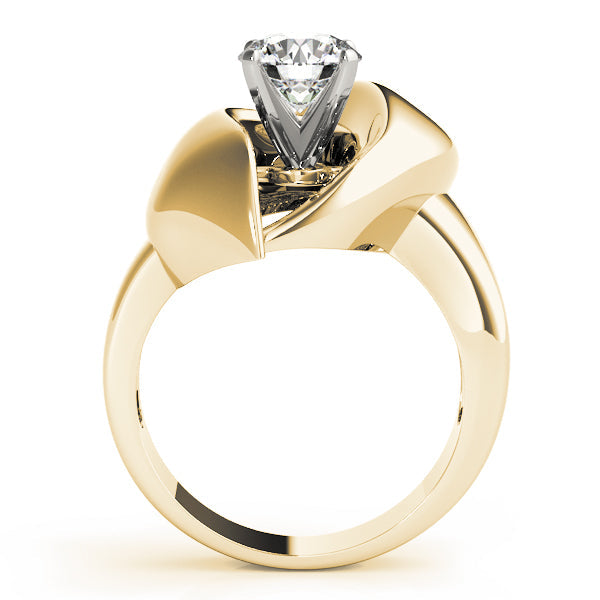 Luxe Solitaires Any Shape Round Diamond Engagement Ring in 10K/14K gold and platinum with certified lab-grown or natural diamonds