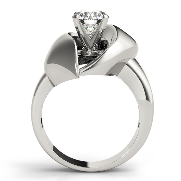 Luxe Solitaires Any Shape Round Diamond Engagement Ring in 10K/14K gold and platinum with certified lab-grown or natural diamonds