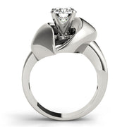 Luxe Solitaires Any Shape Round Diamond Engagement Ring in 10K/14K gold and platinum with certified lab-grown or natural diamonds