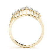 Fancy Marquise Half Eternity Ring in Gold & Platinum