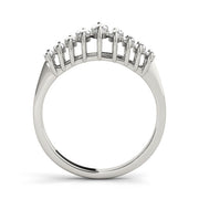 Fancy Marquise Half Eternity Ring in Gold & Platinum
