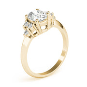 Iconic Color Rings Oval Diamond Engagement Ring in 10K/14K gold and platinum with certified lab-grown or natural diamonds
