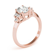 Iconic Color Rings Oval Diamond Engagement Ring in 10K/14K gold and platinum with certified lab-grown or natural diamonds