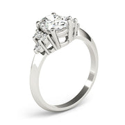 Iconic Color Rings Oval Diamond Engagement Ring in 10K/14K gold and platinum with certified lab-grown or natural diamonds