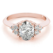 Iconic Color Rings Oval Diamond Engagement Ring in 10K/14K gold and platinum with certified lab-grown or natural diamonds