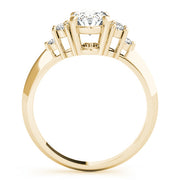 Iconic Color Rings Oval Diamond Engagement Ring in 10K/14K gold and platinum with certified lab-grown or natural diamonds