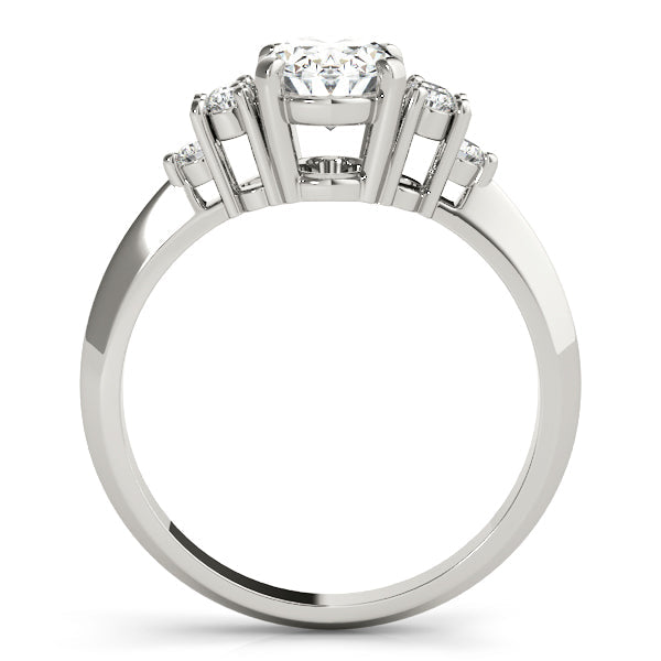 Iconic Color Rings Oval Diamond Engagement Ring in 10K/14K gold and platinum with certified lab-grown or natural diamonds