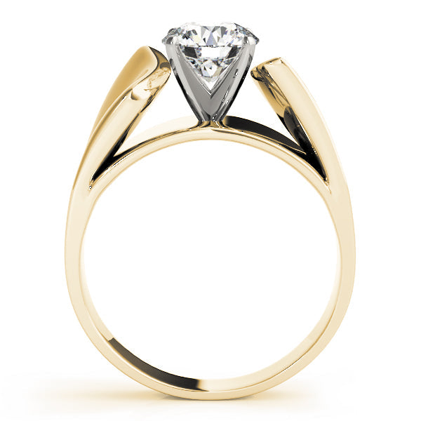 Exquisite Solitaires Round Diamond Engagement Ring in 10K/14K gold and platinum with certified lab-grown or natural diamonds