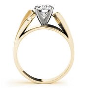 Exquisite Solitaires Round Diamond Engagement Ring in 10K/14K gold and platinum with certified lab-grown or natural diamonds
