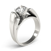 Exquisite Solitaires Round Diamond Engagement Ring in 10K/14K gold and platinum with certified lab-grown or natural diamonds