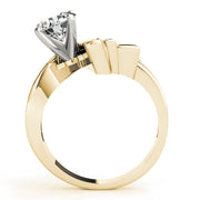 Sophisticated Solitaires Any Shape Round Diamond Engagement Ring in 10K/14K gold and platinum with certified lab-grown or natural diamonds