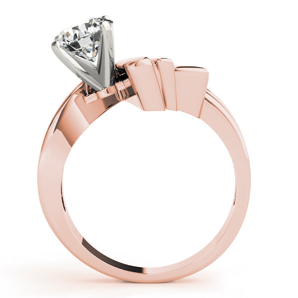 Sophisticated Solitaires Any Shape Round Diamond Engagement Ring in 10K/14K gold and platinum with certified lab-grown or natural diamonds