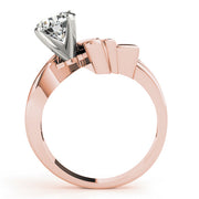 Sophisticated Solitaires Any Shape Round Diamond Engagement Ring in 10K/14K gold and platinum with certified lab-grown or natural diamonds