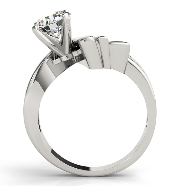 Sophisticated Solitaires Any Shape Round Diamond Engagement Ring in 10K/14K gold and platinum with certified lab-grown or natural diamonds