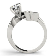 Sophisticated Solitaires Any Shape Round Diamond Engagement Ring in 10K/14K gold and platinum with certified lab-grown or natural diamonds