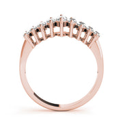 Fancy Marquise Half Eternity Ring in Gold & Platinum