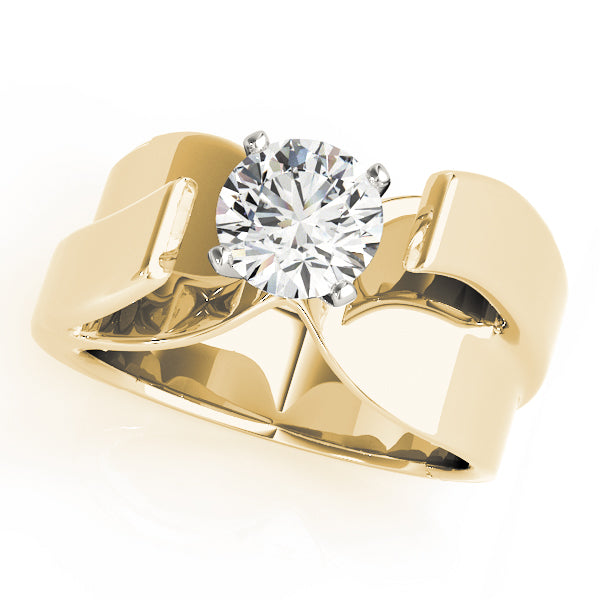 Eternal Solitaires Any Shape Round Diamond Engagement Ring in 10K/14K gold and platinum with certified lab-grown or natural diamonds