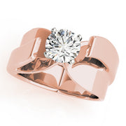 Eternal Solitaires Any Shape Round Diamond Engagement Ring in 10K/14K gold and platinum with certified lab-grown or natural diamonds