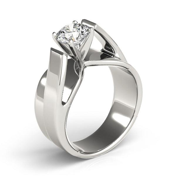 Eternal Solitaires Any Shape Round Diamond Engagement Ring in 10K/14K gold and platinum with certified lab-grown or natural diamonds