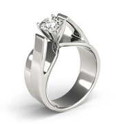 Eternal Solitaires Any Shape Round Diamond Engagement Ring in 10K/14K gold and platinum with certified lab-grown or natural diamonds