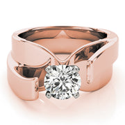 Eternal Solitaires Any Shape Round Diamond Engagement Ring in 10K/14K gold and platinum with certified lab-grown or natural diamonds