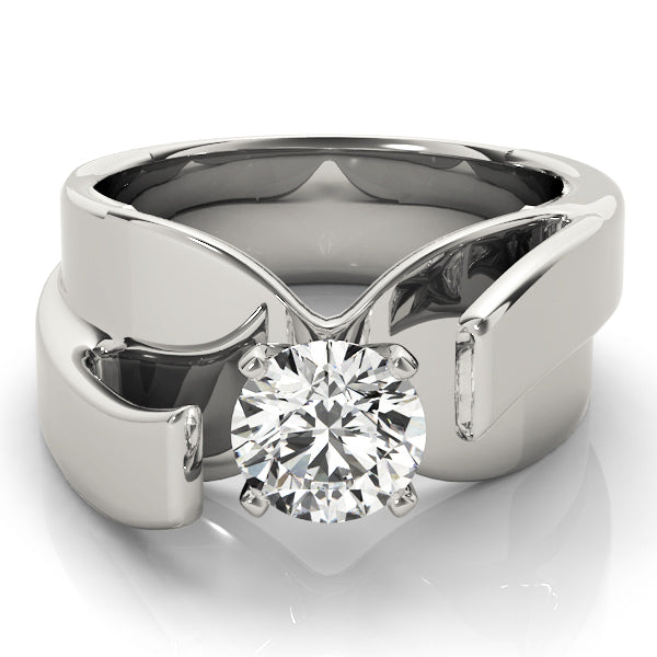 Eternal Solitaires Any Shape Round Diamond Engagement Ring in 10K/14K gold and platinum with certified lab-grown or natural diamonds