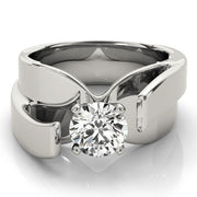 Eternal Solitaires Any Shape Round Diamond Engagement Ring in 10K/14K gold and platinum with certified lab-grown or natural diamonds
