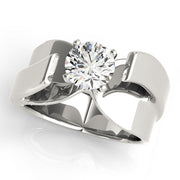 Eternal Solitaires Any Shape Round Diamond Engagement Ring in 10K/14K gold and platinum with certified lab-grown or natural diamonds